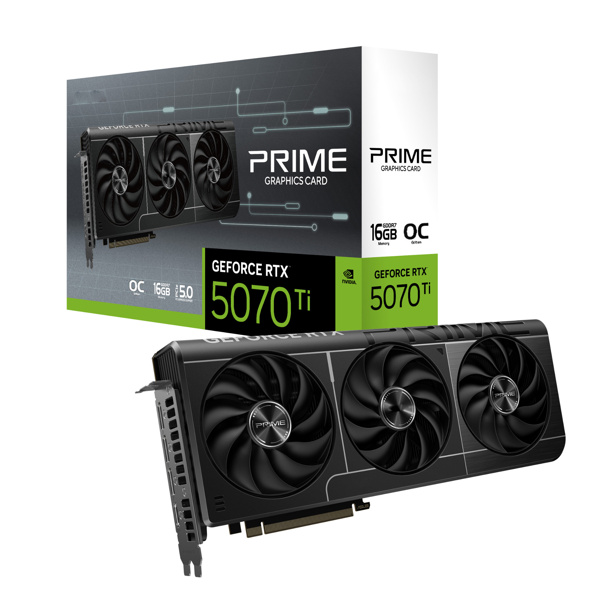 Triple Fan Gaming Graphics Card 16Gb - 2025 Nieuwe PRIME GeForce RTX 5070